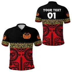 (Custom Personalised) Marquesas Islands Polo Shirt  Marquesan Tattoo Special Style - Red LT8