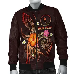 Chuuk Polynesian Personalised Men's Bomber Jacket - Legend of Chuuk (Red) - BN15