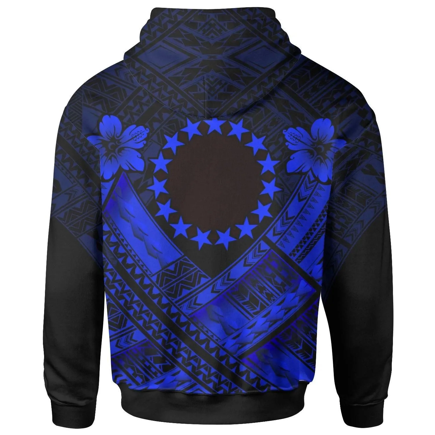 Cook Islands Polynesian Hoodie- Cook Islands Blue Seal Camisole Hibiscus Style - BN18