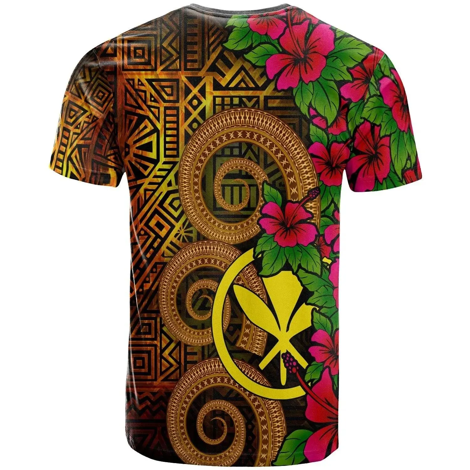 Hawaii Polynesian T-Shirt - Hibiscus Vintage - BN12