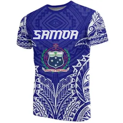 Samoa Premium T shirt - Samoa Coat Of Arms Polynesian Tattoo