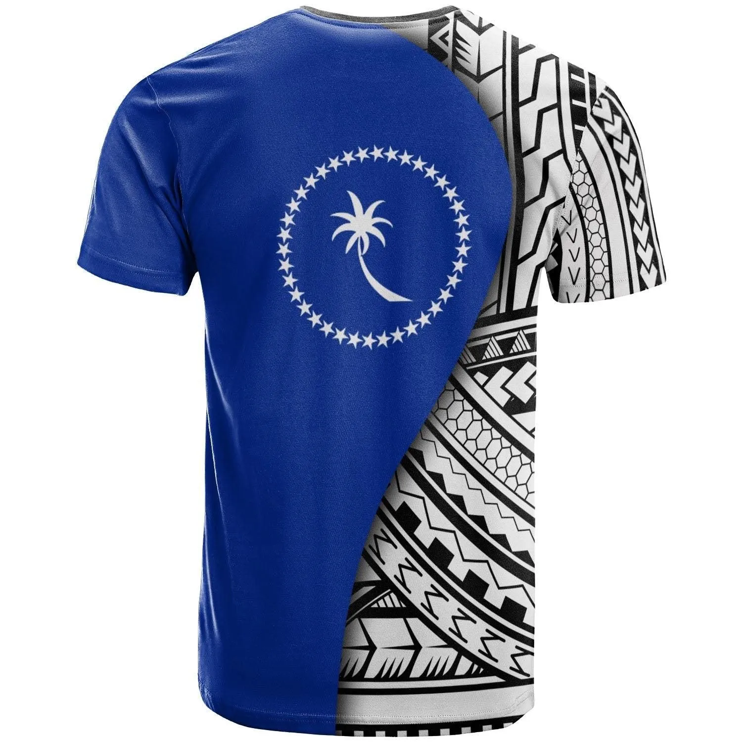 Chuuk Custom Personalised T Shirt - Coat Of Arm and Polynesian Patterns
