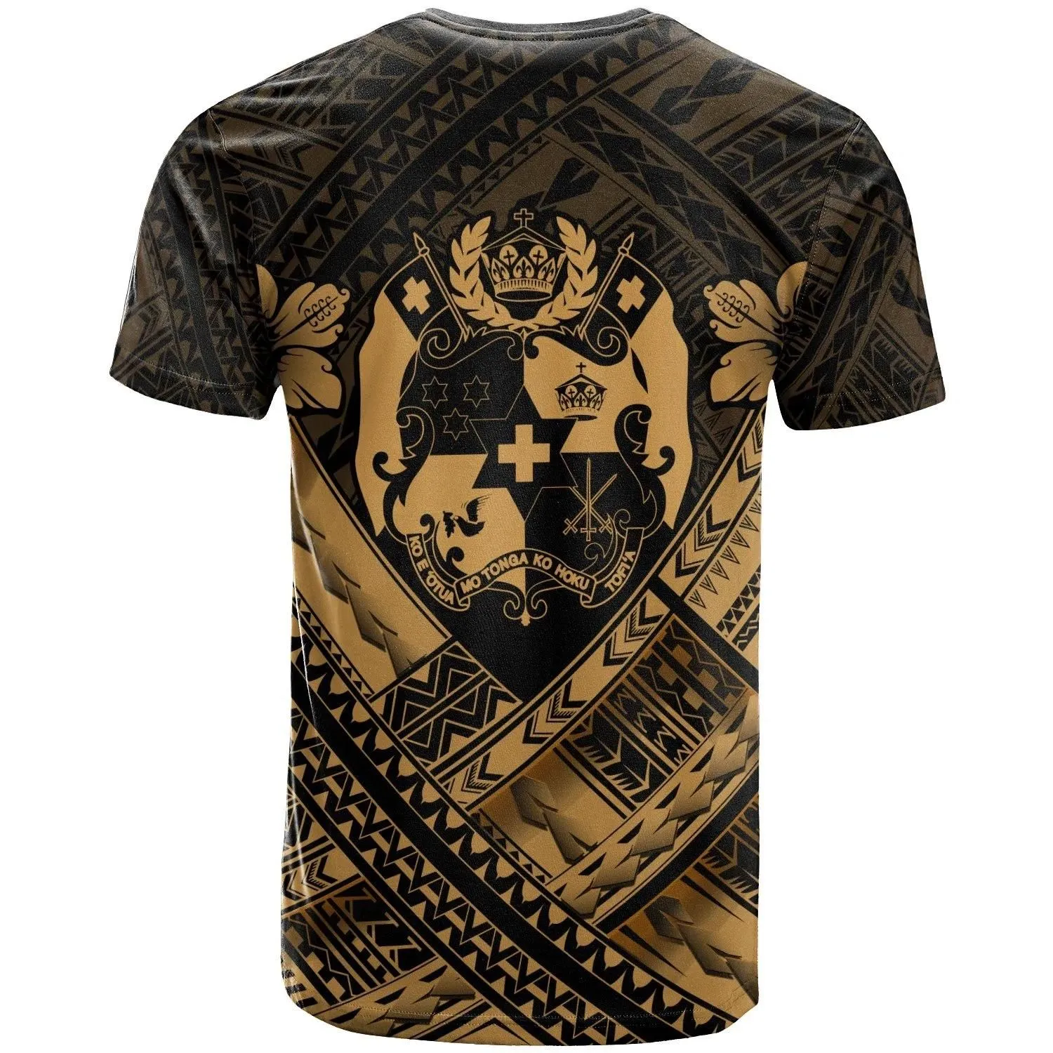 Tonga Custom Polynesian  T-Shirts - Tonga Gold Seal Camisole Hibiscus Style - BN18