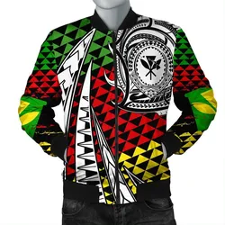 FamilyGaterJacket - Kanaka Maoli Bomber Jacket Kakau Pattern Pohic Style J1