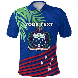 (Custom Personalised) Samoa Polo Shirt Coconut Leaves Rugby Style
