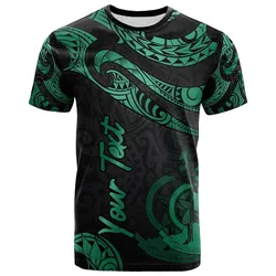 Vanuatu Polynesian Custom Personalised T shirt - Poly Tattoo Green Version