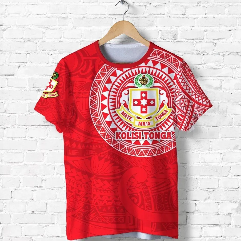 (Custom Personalised) Kolisi Tonga T Shirt Mate MaA Tonga Polynesian Tattoo Style
