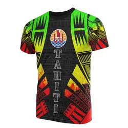 Tahiti T shirt - Tahiti Flag Polynesian Tattoo Reggae Style