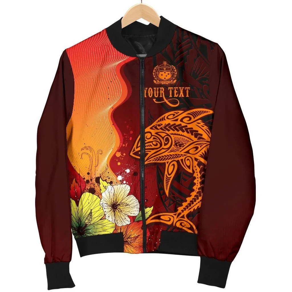 Samoa Custom Personalised Mens Bomber Jacket - Tribal Tuna Fish
