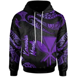 Hawaii Kanaka Maoli Polynesian Hoodie - Poly Tattoo Purple Version
