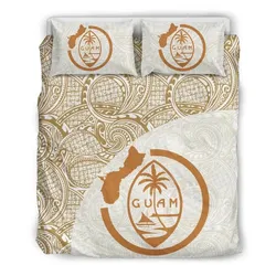 FamilyGater Bedding Set - Cover and Pillow Cases Guam Coat Of Arm Map Polynesian 06 Th9