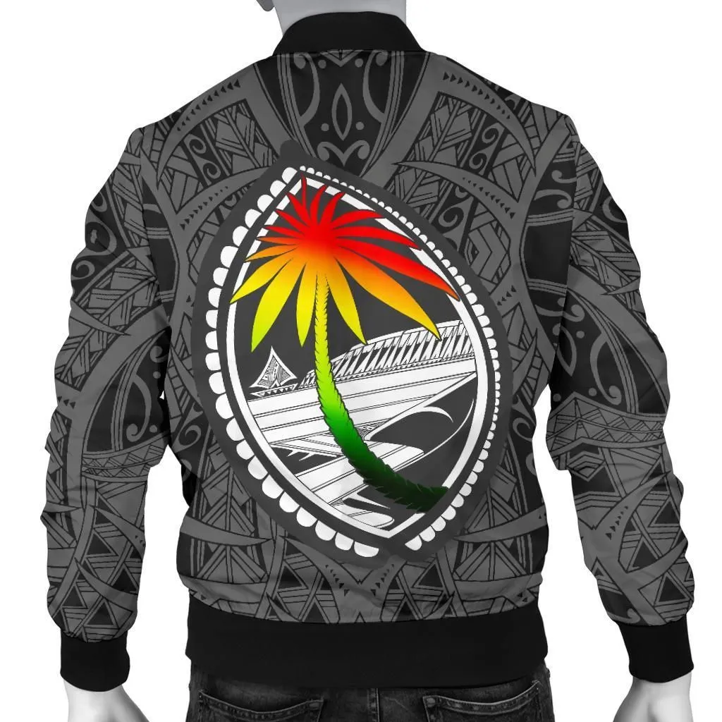 Guam Men's Bomber Jacket - Polynesian Turtle Style - BN01