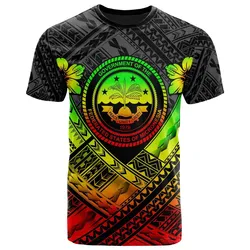 Federated States of Micronesia Polynesian T-Shirts - Federated States of Micronesia Reggae Seal Camisole Hibiscus Style - BN18