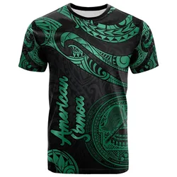 American Samoa Polynesian T Shirt - Poly Tattoo Green Version