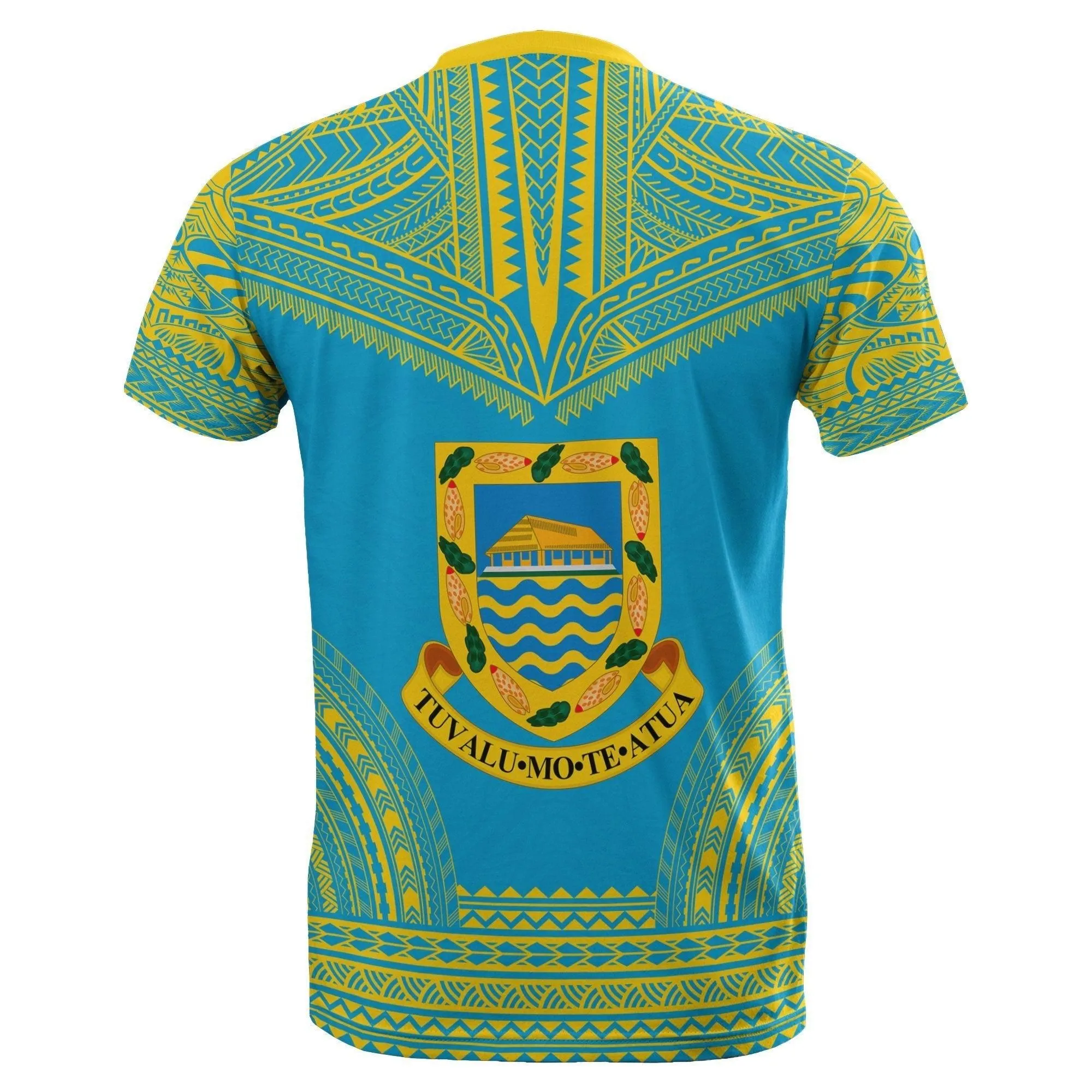 Tuvalu All Over T shirt - Tuvalu Flag Coat Of Arms Polynesian Tattoo Style Style