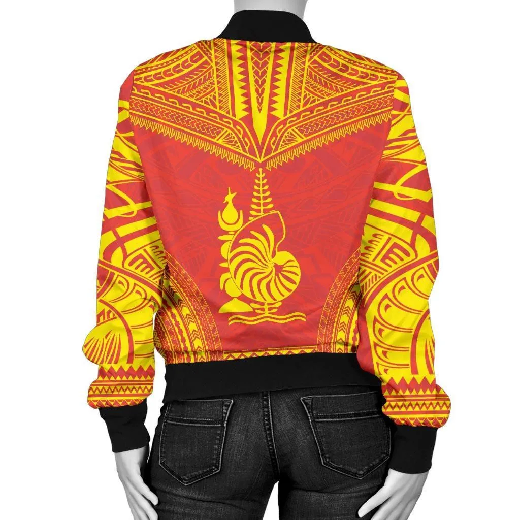 FamilyGater Jacket - Bomber Jacket New Caledonia Flag Polynesian Chief - Bn10