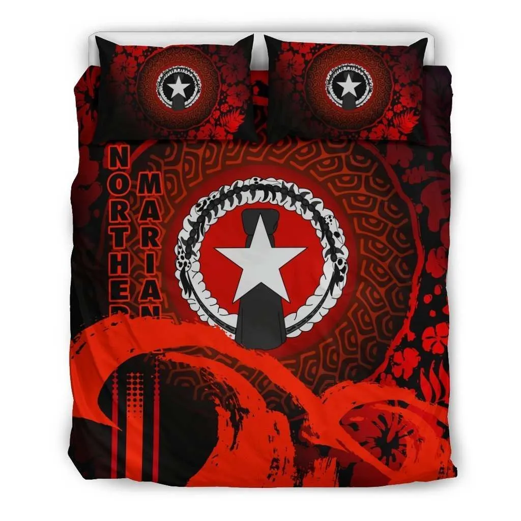 Northern Mariana Islands Bedding Set Hibiscus And Wave Red K6 Dhc28111151Dd
