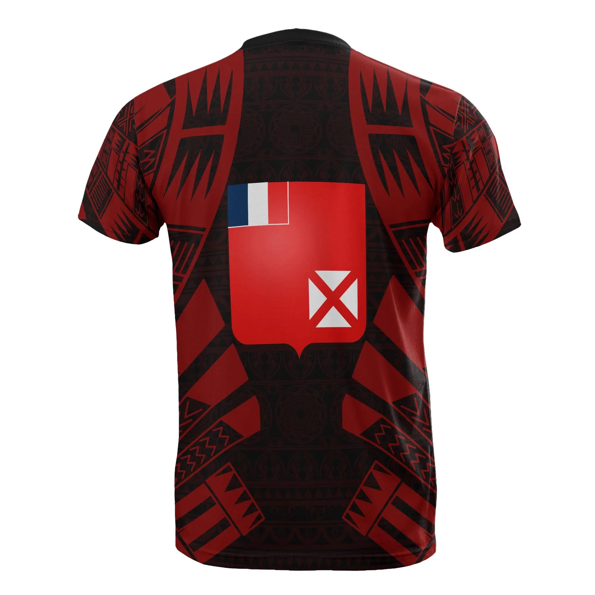 Wallis and Futuna T shirt - Wallis and Futuna Coat Of Arms Polynesian Tattoo Red Style