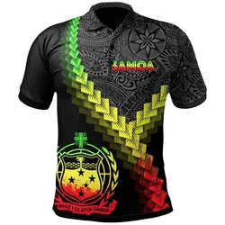 Samoa Polo Shirt - Samoa Coat Of Arms With Polynesian Tattoo Reggae