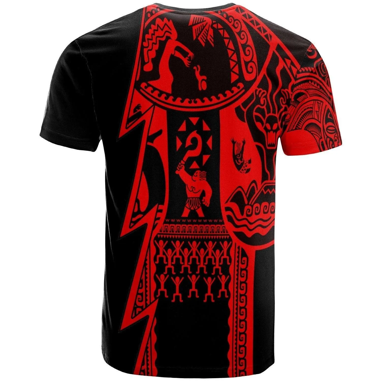 (Custom Personalised Text) Samoa Premium T Shirt - Samoa Coat Of Arms Polynesian Tattoo Red New