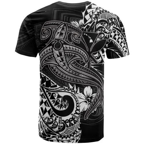 Hawaii Polynesian T Shirt - Kanaka Maoli White Shark Polynesian Tattoo
