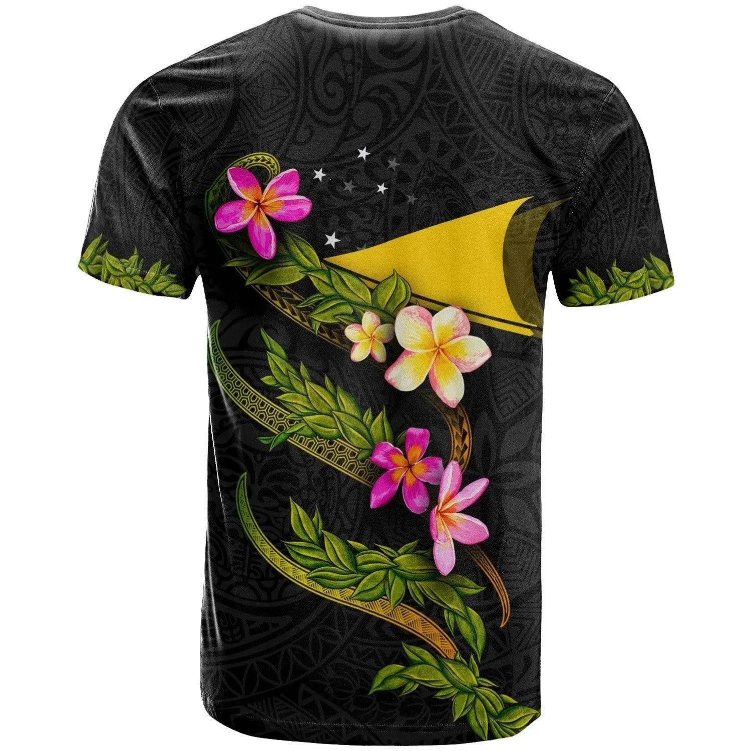 Tokelau Polynesian Custom Personalised T shirt - Plumeria Tribal