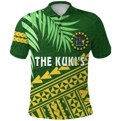 Cook Islands Rugby Polo Shirt Coconut Leaves - The Kukis