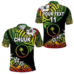 (Custom Personalised) FSM Chuuk Polo Shirt Unique Vibes - Reggae LT8