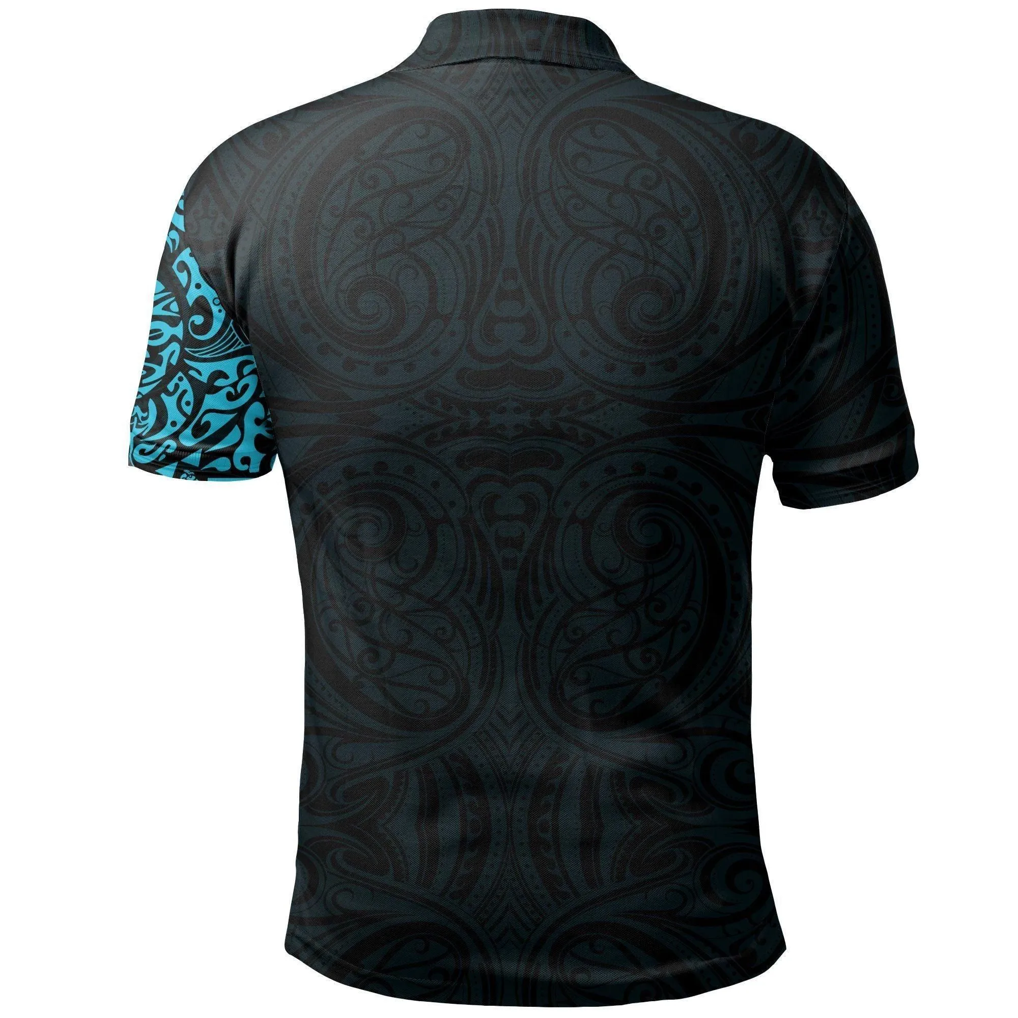 Polynesian Pride Polo Shirt - Maori Tangaroa Tattoo New Zealand Polo Shirt Blue