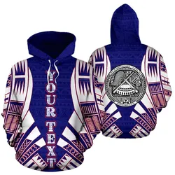 American Samoa All Over Hoodie - Flag Tattoo Style Custom - Bn01