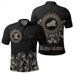 Kahoolawe Map Hibiscus Polynesian Polo Shirt - Lithe Style