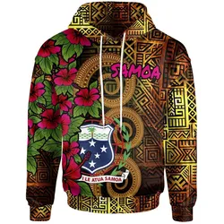 Samoa Polynesian Hoodie - Hibiscus Vintage