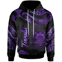 Tuvalu Polynesian Hoodie - Poly Tattoo Purple Version