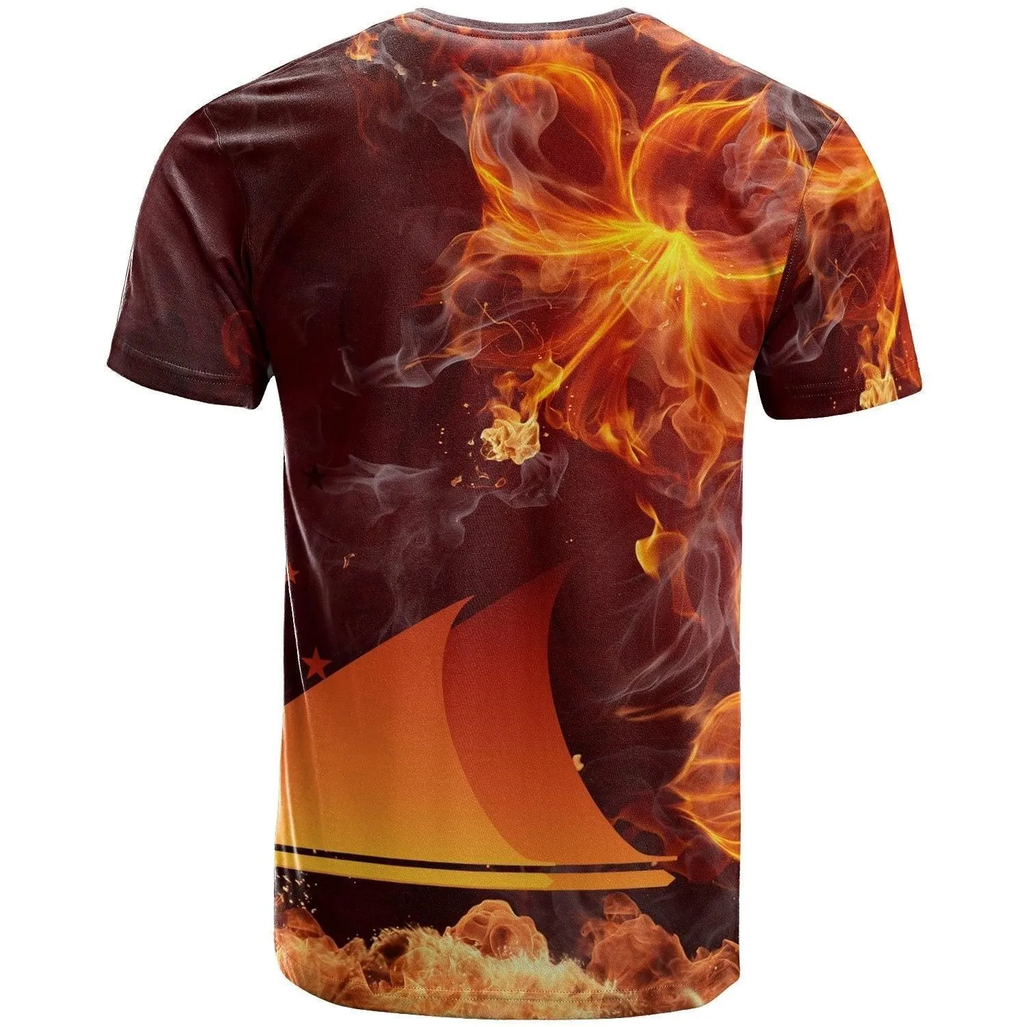 Tokelau Polynesian Custom Personalised T - Shirt - Fire Hibiscus
