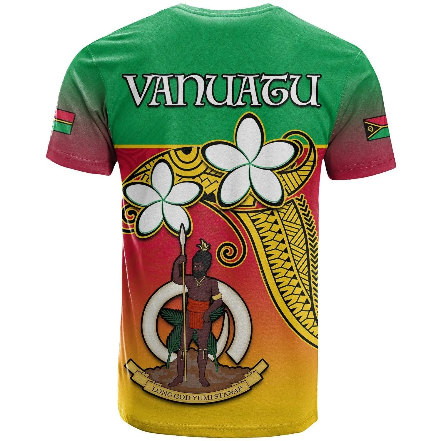 (Custom Personalised) Vanuatu Novelty T Shirt Frangipani Tropical Spa Flower LT13