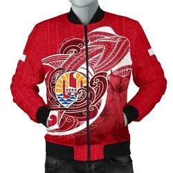 Alohawaii Jacket - Bomber Jacket Tahiti Shark Coat Of Arms TH4