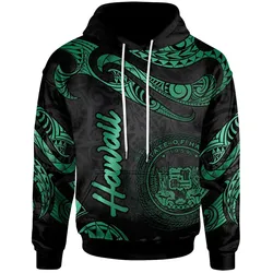 Hawaii Kanaka Maoli Polynesian Hoodie - Poly Tattoo Green Version