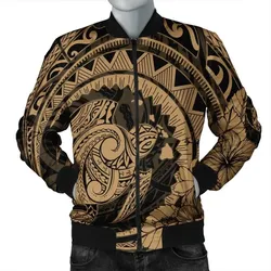 FamilyGaterJacket - Hawaiian Kanaka Honu Map Hibiscus Globular Polynesian Gold Bomber Jacket - AH - JR