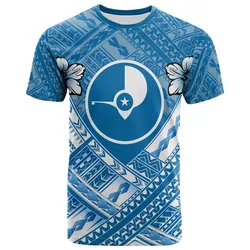 Yap Polynesian T-Shirts - Yap Flag Camisole Hibiscus Style - BN18