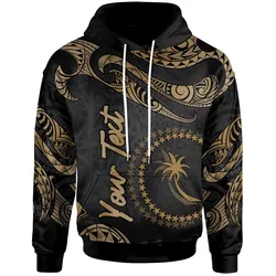 Chuuk Micronesia Custom Personalised Hoodie - Poly Tattoo Gold Version