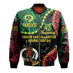 (Custom Personalised) Vanuatu 42nd Anniversary Bomber Jacket Tugeta Yumi Selebretem Indipendens Dei LT9