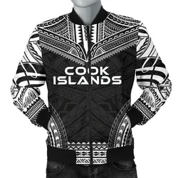 Cook Islands Polynesian Chief Mens Bomber Jacket - Black Version