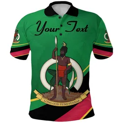 (Custom Personalised) Vanuatu Rugby Polo Shirt Simple Style