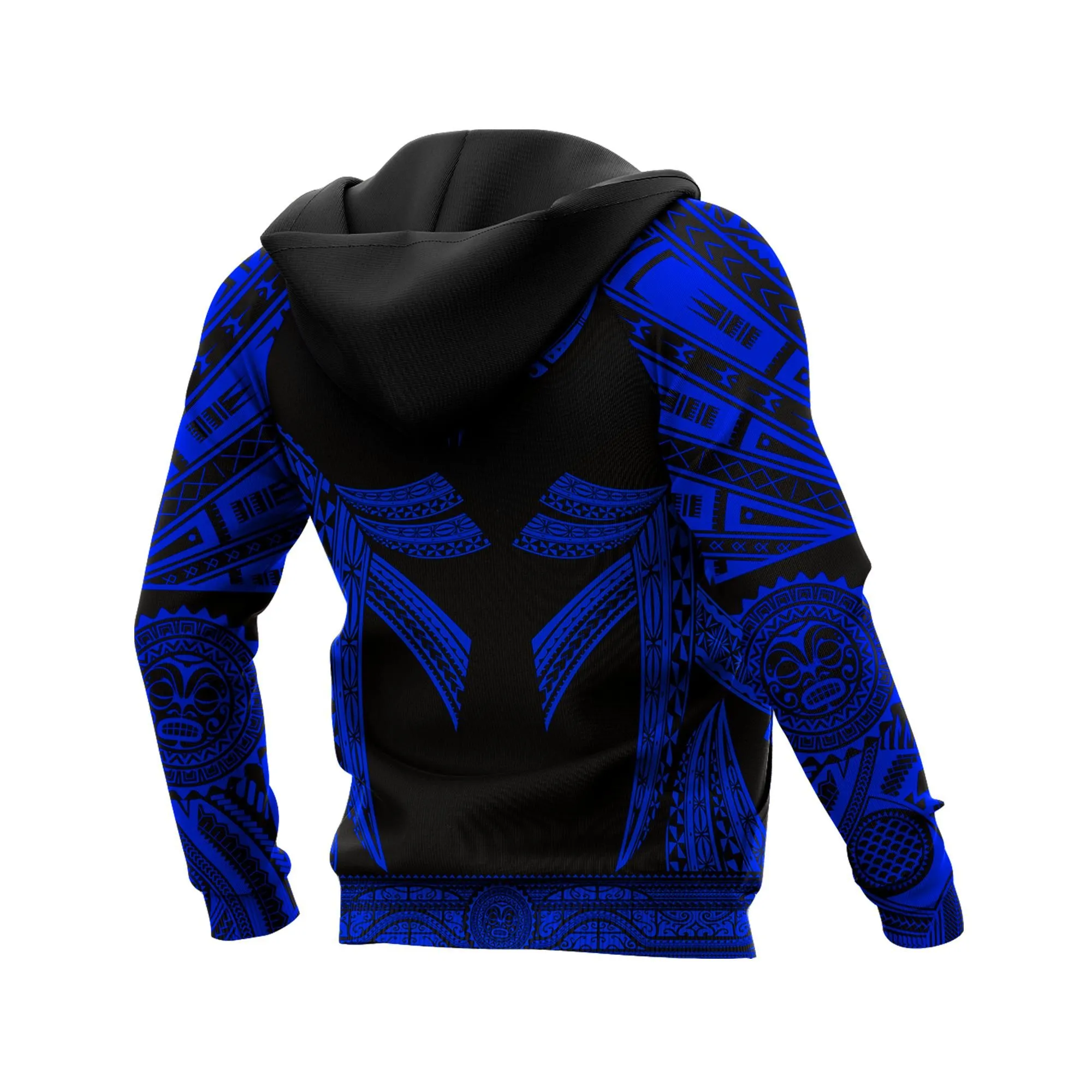 Hawaii Pullover Hoodie - Kanaloa Polynesian Tattoo Special Blue