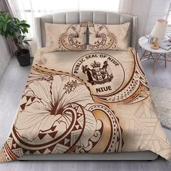 Niue Bedding Set - Hibiscus Flower Vintage Style