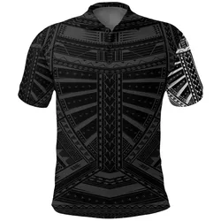 New Zealand Polo Shirt, Maori Samoan Polynesian Tattoo Golf Shirt - White