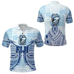Alohawaii Shirt - Polo Shirt Fiji Tavua Rugby Tapa Polynesian Blue A7