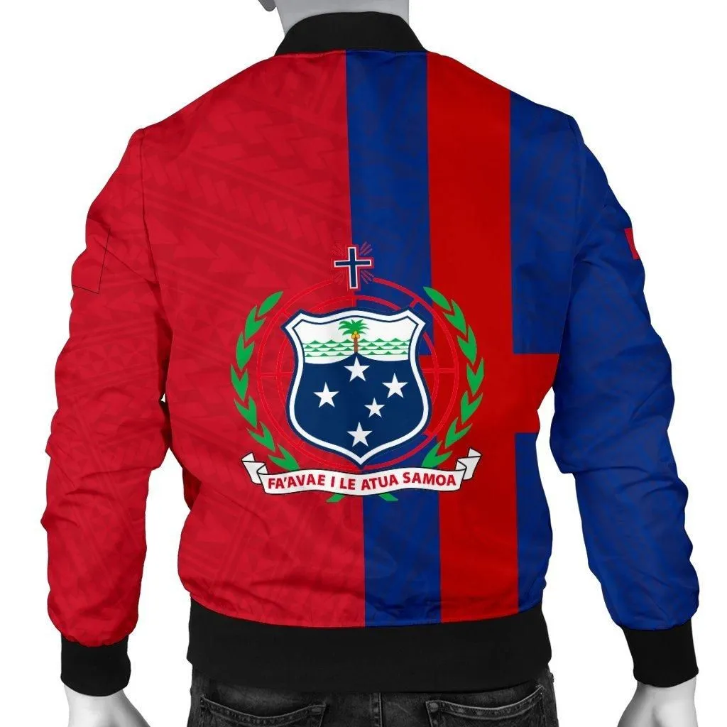 Samoa Rugby Men Bomber Jacket Siva Tau