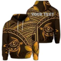 (Personalised) Hawaiian Turtle Plumeria Kakau Polynesian Quilt Hoodie Neo Brown AH