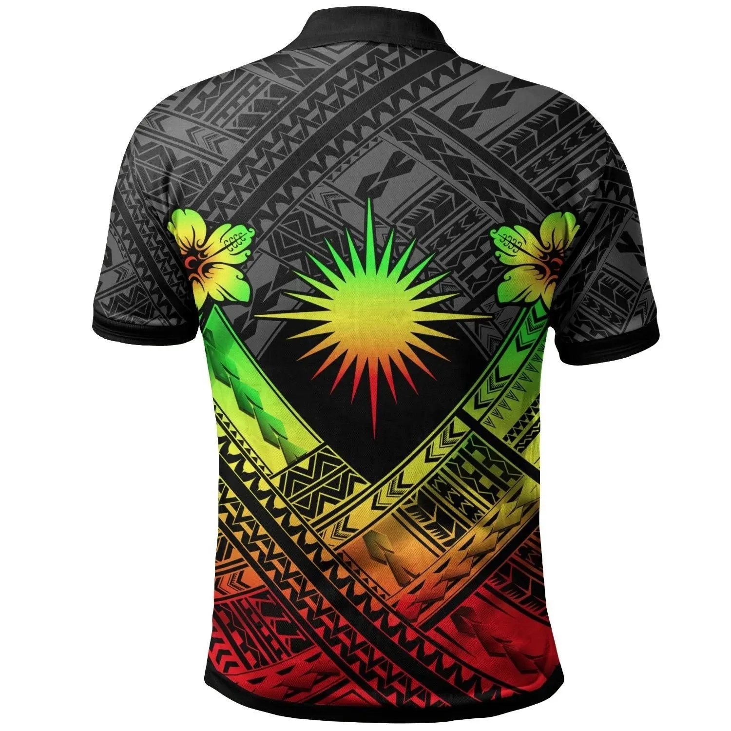 Alohawaii Shirt - Polo Shirt Marshall Islands Polynesian Marshall Islands Reggae Flag Camisole Hibiscus Style - BN18